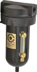 Coilhose Pneumatics - 1/4" Port, 5" High, FRL Filter with Aluminum Bowl & Automatic Drain - 250 Max psi, 250°F Max, 4 oz Bowl Capacity - Eagle Tool & Supply