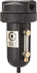 Coilhose Pneumatics - 3/8" Port, 5" High, FRL Filter with Aluminum Bowl & Automatic Drain - 250 Max psi, 250°F Max, 4 oz Bowl Capacity - Eagle Tool & Supply