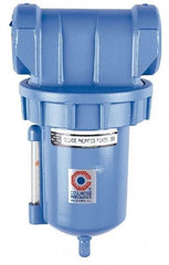 Coilhose Pneumatics - 1-1/4" Port, 9" High, FRL Filter with Aluminum Bowl & Manual Drain - 250 Max psi, 150°F Max, 20 oz Bowl Capacity - Eagle Tool & Supply