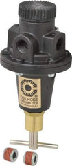 Coilhose Pneumatics - 1/4 NPT Port, 40 CFM, Cast Aluminum Tamper Proof Heavy-Duty T-Handle Regulator - 0 to 60 psi Range, 250 Max psi Supply Pressure, 1/4" Gauge Port Thread, 3" Wide x 5-1/2" High - Eagle Tool & Supply