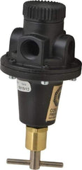 Coilhose Pneumatics - 3/8 NPT Port, 40 CFM, Cast Aluminum Tamper Proof Heavy-Duty T-Handle Regulator - 0 to 60 psi Range, 250 Max psi Supply Pressure, 1/4" Gauge Port Thread, 3" Wide x 5-1/2" High - Eagle Tool & Supply
