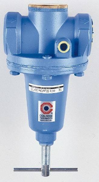 Coilhose Pneumatics - 1-1/2 NPT Port, 240 CFM, Zinc Heavy-Duty T-Handle Regulator - 0 to 125 psi Range, 300 Max psi Supply Pressure, 1/4" Gauge Port Thread, 5" Wide x 11" High - Eagle Tool & Supply