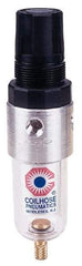 Coilhose Pneumatics - 1/8" NPT Port Miniature 1 Piece Filter/Regulator FRL Unit - Polycarbonate Bowl, 25 SCFM, 150 Max psi, 4" High, Manual Drain - Eagle Tool & Supply