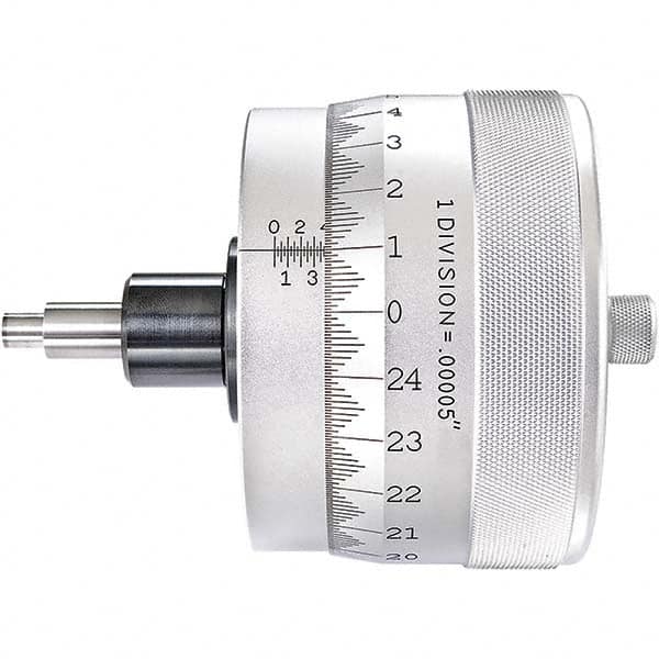 Starrett - 1 Inch, 4-1/16 Inch Plain Thimble, 5/16 Inch Diameter x 1-7/16 Inch Long Spindle, Mechanical Micrometer Head - Eagle Tool & Supply