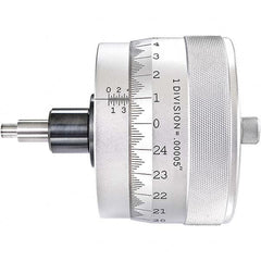 Starrett - 1 Inch, 4-1/16 Inch Plain Thimble, 5/16 Inch Diameter x 1-7/16 Inch Long Spindle, Mechanical Micrometer Head - Eagle Tool & Supply