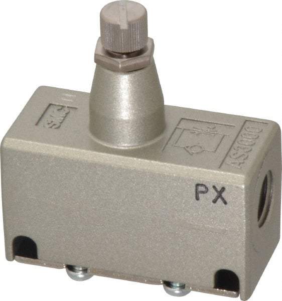 SMC PNEUMATICS - 1/4" Male NPT x 1/4" Female NPT Flow & Speed Control Valve - Inline Type - Eagle Tool & Supply
