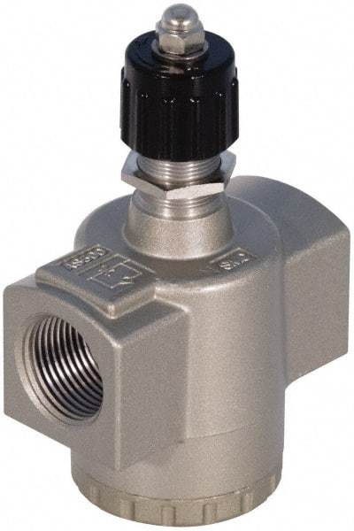SMC PNEUMATICS - 2" Male NPT x 2" Female NPT Flow & Speed Control Valve - Inline Type - Eagle Tool & Supply