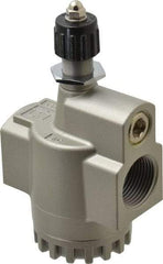 SMC PNEUMATICS - 1" Male NPT x 1" Female NPT Flow & Speed Control Valve - Inline Type - Eagle Tool & Supply