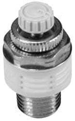 SMC PNEUMATICS - 3/8" Male NPT Metering Valve With Silencer - 16.6mm squared Orifice & 20.5 dB Noise Reduction Rate - Eagle Tool & Supply