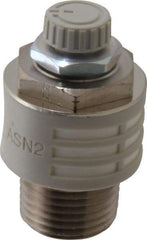 SMC PNEUMATICS - 1/2" Male NPT Metering Valve With Silencer - 24.5mm squared Orifice & 24 dB Noise Reduction Rate - Eagle Tool & Supply