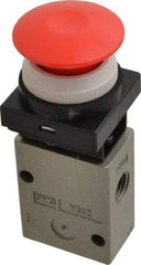 SMC PNEUMATICS - 1.00 CV Rate, 1/4" NPT Inlet Mechanical Valve - 2 Way, 2 Ports - Eagle Tool & Supply