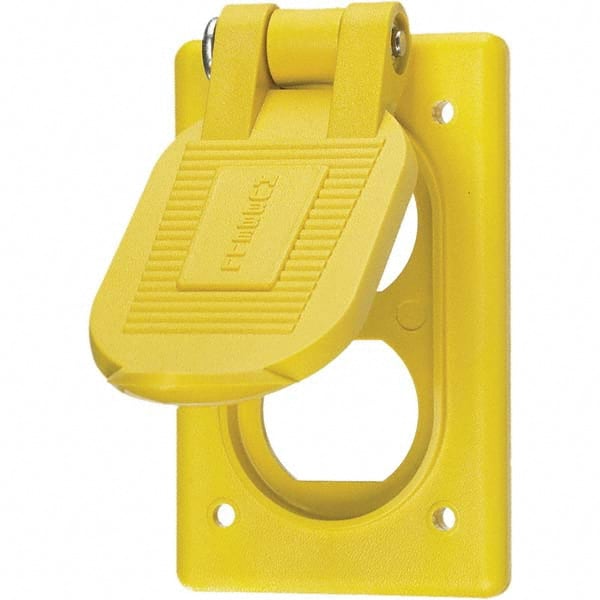 Hubbell Wiring Device-Kellems - Weatherproof Box Covers Cover Shape: Rectangle Number of Holes in Outlet: 1 - Eagle Tool & Supply