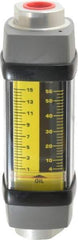 Hedland - 1/2" NPTF Port Oil & Petroleum-Based Liquid Flowmeter - 3000 Max psi, 1 to 15 GPM, Anodized Aluminum - Eagle Tool & Supply