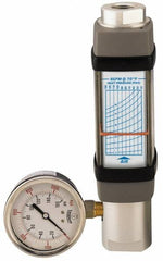 Hedland - 3/4" NPTF Port Flowmeter with Gage Installed - 600 Max psi, 50 SCFM, Anodized Aluminum - Eagle Tool & Supply