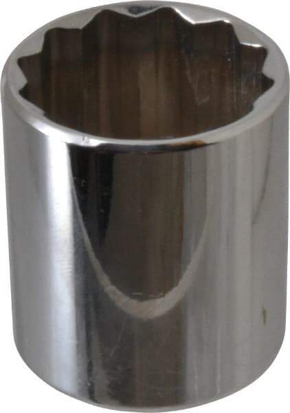 Proto - 3/8" Drive, Standard Hand Socket - 12 Points, 1-5/16" OAL, Chrome Vanadium, Chrome Finish - Eagle Tool & Supply