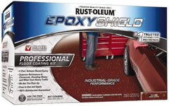 Rust-Oleum - 2 Gal (2) One Gallon Cans Gloss Tile Red 2 Part Epoxy Floor Coating - <250 g/L VOC Content - Eagle Tool & Supply