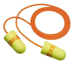3M - Disposable, Corded, 33 dB, Barrel Earplugs - Yellow, 200 Pairs - Eagle Tool & Supply