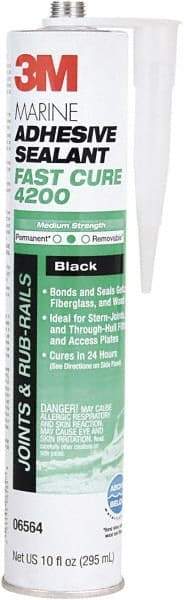 3M - 12.8 oz Cartridge White Polyurethane Marine Adhesive Sealant - 190°F Max Operating Temp, 48 hr Tack Free Dry Time - Eagle Tool & Supply