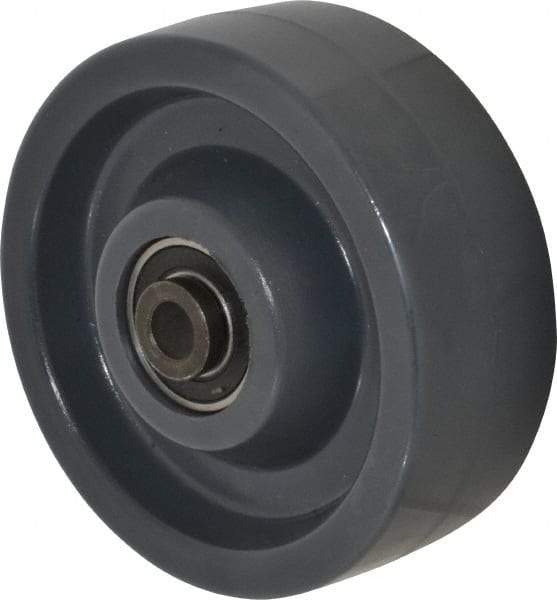 Albion - 5 Inch Diameter x 2 Inch Wide, Polyurethane Caster Wheel - 1,200 Lb. Capacity, 2-7/16 Inch Hub Length, 1/2 Inch Axle Diameter, Precision Ball Bearing - Eagle Tool & Supply