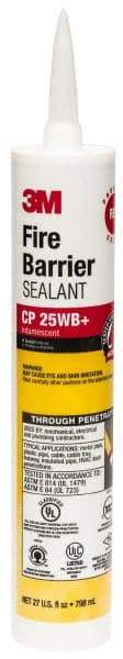 3M - 27 oz Cartridge Red Acrylic & Latex Joint Sealant - -20 to 180°F Operating Temp, 10 min Tack Free Dry Time, Series CP 25WB - Eagle Tool & Supply