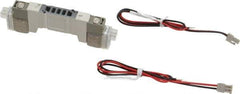 SMC PNEUMATICS - 0.3 CV Flow Rate, Double Solenoid Pilot Operated Valve - 5 Port, 2 Position, 1/4" Push to Connect Inlet, 24 V - Eagle Tool & Supply