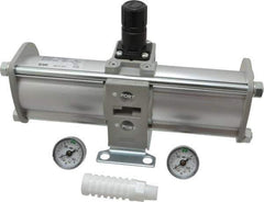 SMC PNEUMATICS - 3/8" NPT Booster Regulator - 28 Max SCFM, 1:2 Pressure Increase Ratio, 150 Max psi - Eagle Tool & Supply