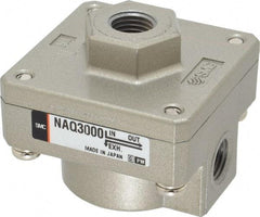 SMC PNEUMATICS - 1/4" NPTF Quick Exhaust Valve - 7 to 150 psi - Eagle Tool & Supply