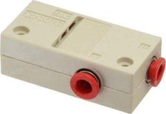SMC PNEUMATICS - 0.7mm Nozzle High Pressure Vacuum Ejector Valve - 1/4" Tube Outside Diam Supply Port x 1/4" Tube Outside Diam Vacuum Port, 26 psi Pressure, 0.71 CFM Air Consumption & 0.42 CFM Max Suction Flow - Eagle Tool & Supply