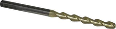 Accupro - 1/2", 4" LOC, 1/2" Shank Diam, 8" OAL, 2 Flute, Solid Carbide Square End Mill - Single End, ZrN Finish, Spiral Flute, 45° Helix, Centercutting, Right Hand Cut, Right Hand Flute - Eagle Tool & Supply