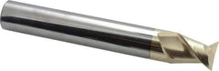 Accupro - 1", 1-1/4" LOC, 1" Shank Diam, 7" OAL, 2 Flute, Solid Carbide Square End Mill - Single End, ZrN Finish, Spiral Flute, 45° Helix, Centercutting, Right Hand Cut, Right Hand Flute - Eagle Tool & Supply
