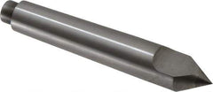 Riten - 0.599" Head Diam, Carbide-Tipped Steel Standard Point Half Dead Center - B&S 6 Brown & Sharpe Taper, 0.599" Point Diam, 3-5/8" OAL - Eagle Tool & Supply