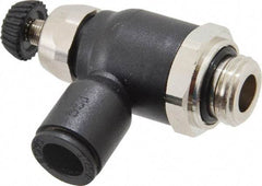 Legris - 8mm Tube OD x 1/4 Male BSPP Compact Meter Out Flow Control Valve - 14.5 to 145 psi, Nylon - Eagle Tool & Supply