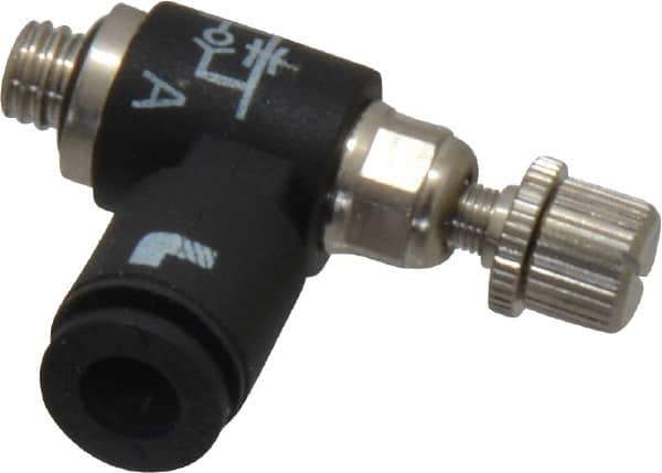 Legris - 10-32 Male NPT x 5/32" Tube OD Miniature Exhaust Valve - Eagle Tool & Supply