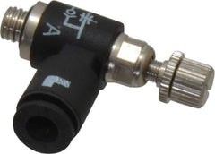 Legris - 10-32 Male NPT x 5/32" Tube OD Miniature Exhaust Valve - Eagle Tool & Supply