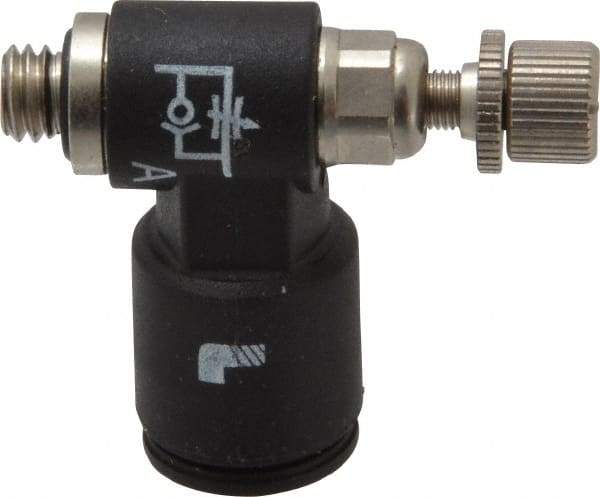 Legris - 10-32 Male NPT x 1/4" Tube OD Miniature Exhaust Valve - Eagle Tool & Supply