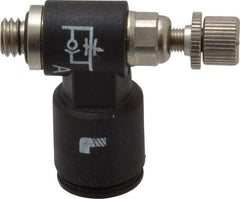 Legris - 10-32 Male NPT x 1/4" Tube OD Miniature Exhaust Valve - Eagle Tool & Supply