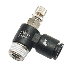 Legris - 8mm Tube OD x 3/8" BSPP Miniature Flow Control Regulator - 0 to 145 psi & Nylon Material - Eagle Tool & Supply
