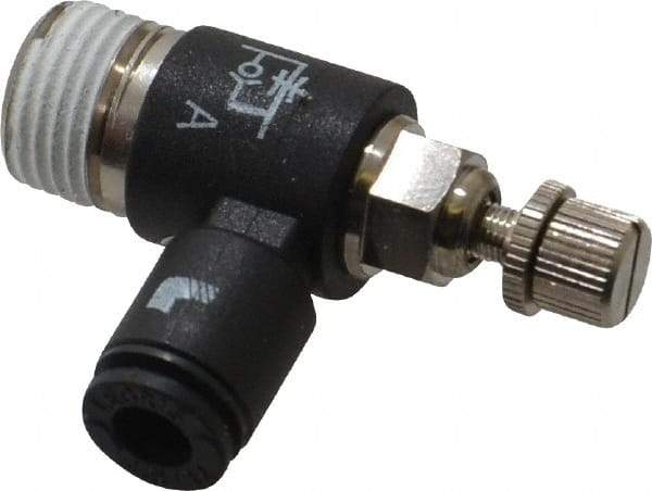Legris - 1/8 Male NPT x 5/32" Tube OD Miniature Exhaust Valve - Eagle Tool & Supply