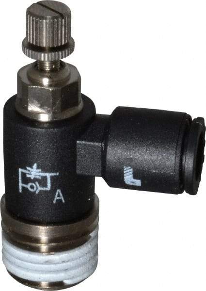 Legris - 1/4 Male NPT x 1/4" Tube OD Miniature Exhaust Valve - Eagle Tool & Supply