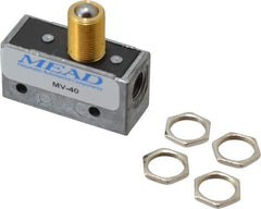 Mead - 3 Way Pilot Air Valve - 1/8" NPT Inlet, Ball Roller - Eagle Tool & Supply