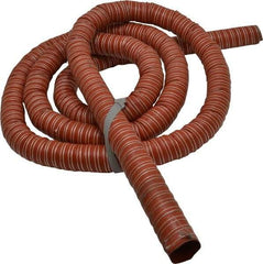 Hi-Tech Duravent - 1-1/2" ID, 16 Hg Vac Rating, 34 psi, Fiberglass Vacuum & Duct Hose - 12' Long, Brick Red, 1-1/2" Bend Radius, -75 to 500°F (Intermittent to 600) - Eagle Tool & Supply