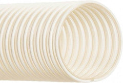 Hi-Tech Duravent - 1" ID, 30 Hg Vac Rating, 30 psi, Polyurethane Vacuum & Duct Hose - 50' Long, Clear with Opaque Helix, 2-1/2" Bend Radius, -20 to 180°F - Eagle Tool & Supply