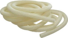 Hi-Tech Duravent - 3/4" ID, 30 Hg Vac Rating, 40 psi, Polyurethane Vacuum & Duct Hose - 25' Long, Clear with Opaque Helix, 2-1/4" Bend Radius, -20 to 180°F - Eagle Tool & Supply