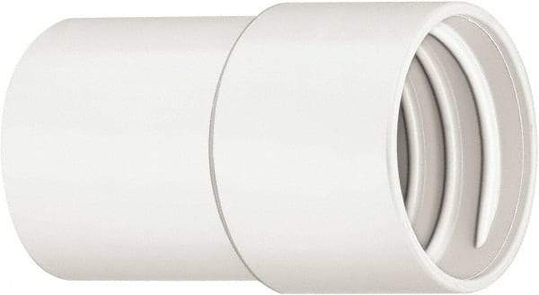 Hi-Tech Duravent - 1-1/2" Screw-On Hose Cuff - PVC, White - Eagle Tool & Supply