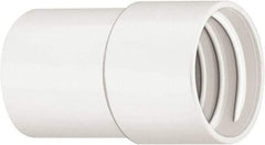 Hi-Tech Duravent - 1-1/2" Screw-On Hose Cuff - PVC, White - Eagle Tool & Supply