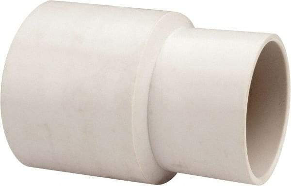 Hi-Tech Duravent - 1-3/4" Screw-On Hose Cuff - PVC, White - Eagle Tool & Supply