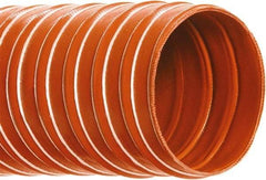 Hi-Tech Duravent - 6" ID, 4 Hg Vac Rating, 15 psi, Fiberglass Vacuum & Duct Hose - 12' Long, Brick Red, 6" Bend Radius, -75 to 500°F (Intermittent to 600) - Eagle Tool & Supply