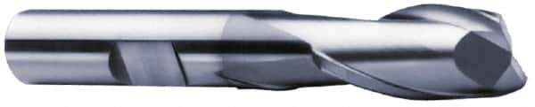 Interstate - 1-1/4", 1-5/8" LOC, 1-1/4" Shank Diam, 4-1/8" OAL, 2 Flute, High Speed Steel Square End Mill - Single End, TiN Finish, Spiral Flute, 30° Helix, Centercutting, Right Hand Cut, Right Hand Flute - Eagle Tool & Supply