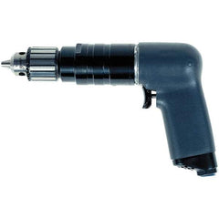 Ingersoll-Rand - 3/8" Keyed Chuck - Pistol Grip Handle, 3,950 RPM, 0.51 hp, 90 psi - Eagle Tool & Supply