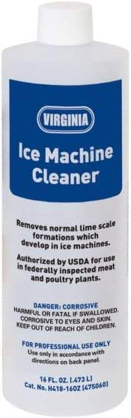 Parker - 16 oz Bottle Ice Machine Cleaner - For Ice Machines: Cube, Tube, Flake & Commercial Dishwasher - Eagle Tool & Supply